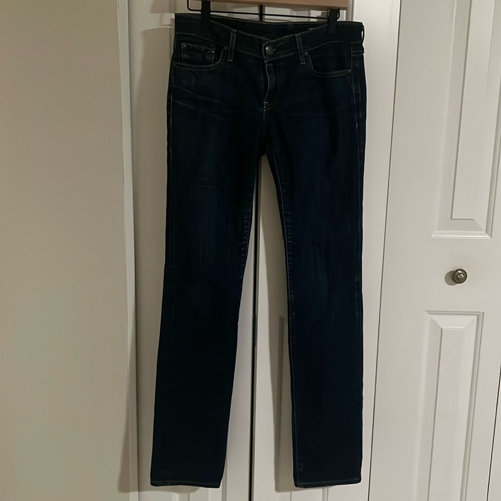 Dark denim jeans